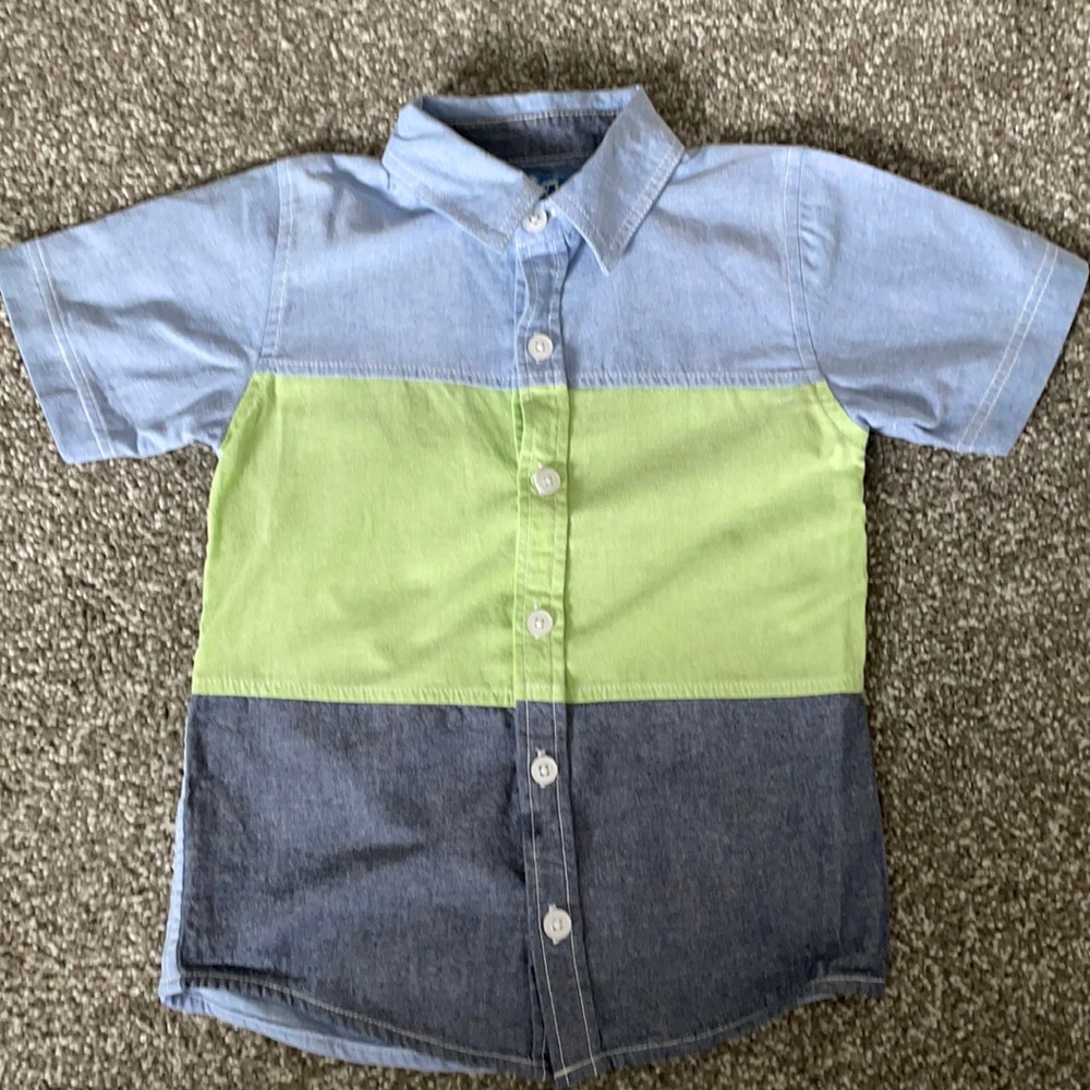 Kapital K denim and green shirt